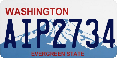 WA license plate AIP2734
