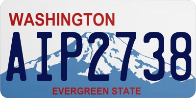 WA license plate AIP2738