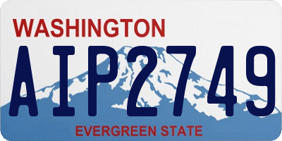 WA license plate AIP2749