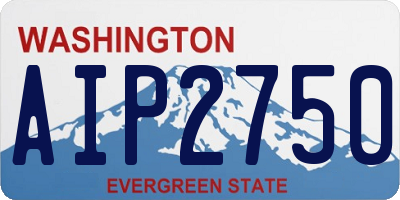 WA license plate AIP2750