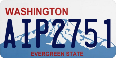 WA license plate AIP2751