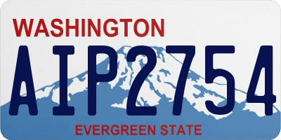 WA license plate AIP2754