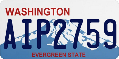 WA license plate AIP2759