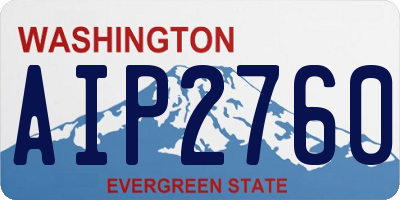 WA license plate AIP2760