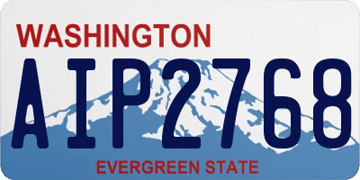 WA license plate AIP2768