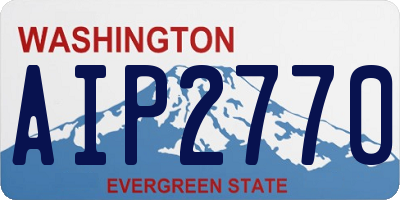 WA license plate AIP2770