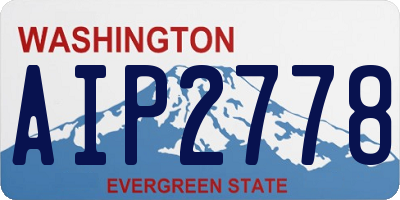 WA license plate AIP2778