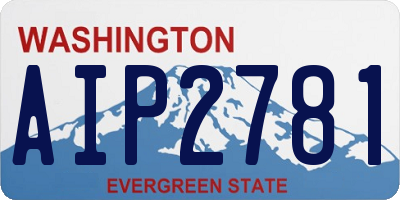 WA license plate AIP2781