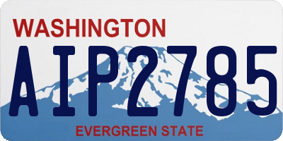WA license plate AIP2785