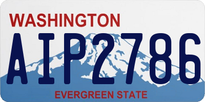 WA license plate AIP2786