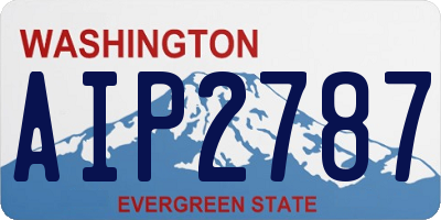 WA license plate AIP2787