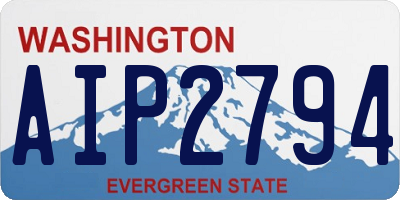WA license plate AIP2794