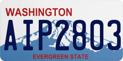 WA license plate AIP2803