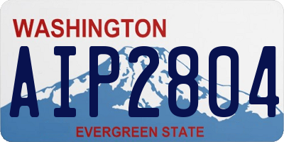 WA license plate AIP2804