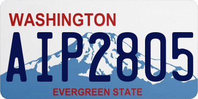 WA license plate AIP2805