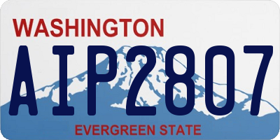 WA license plate AIP2807