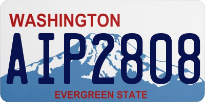 WA license plate AIP2808