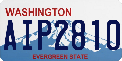 WA license plate AIP2810