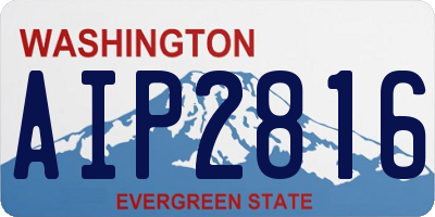 WA license plate AIP2816