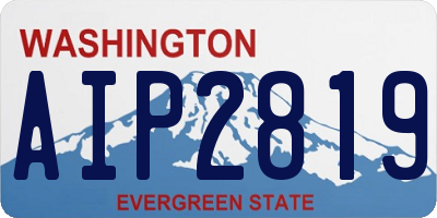 WA license plate AIP2819