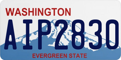 WA license plate AIP2830