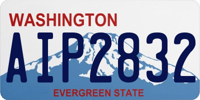 WA license plate AIP2832