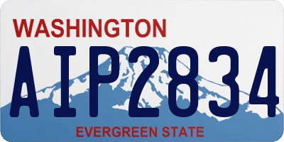 WA license plate AIP2834