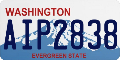 WA license plate AIP2838