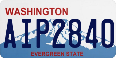 WA license plate AIP2840