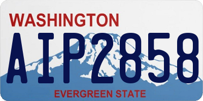WA license plate AIP2858