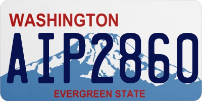 WA license plate AIP2860