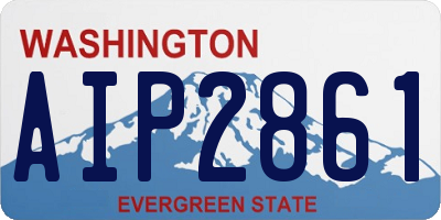 WA license plate AIP2861