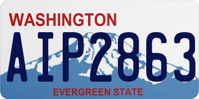 WA license plate AIP2863