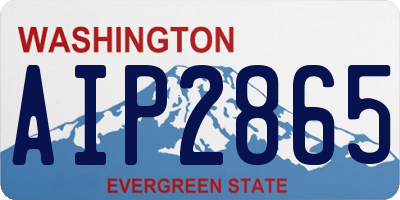WA license plate AIP2865