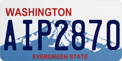 WA license plate AIP2870