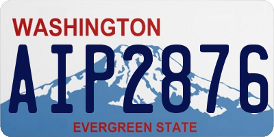 WA license plate AIP2876
