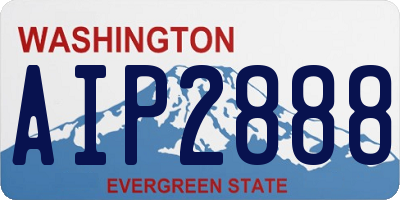 WA license plate AIP2888
