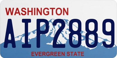 WA license plate AIP2889