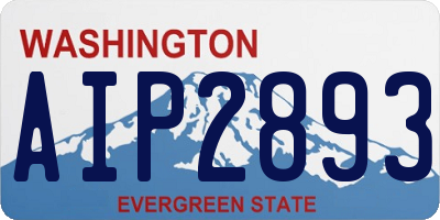 WA license plate AIP2893