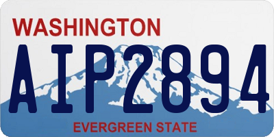 WA license plate AIP2894