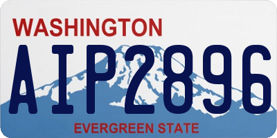 WA license plate AIP2896
