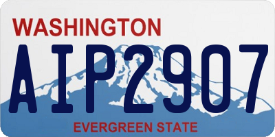 WA license plate AIP2907