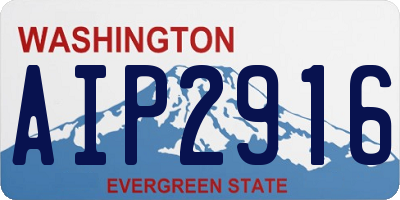 WA license plate AIP2916