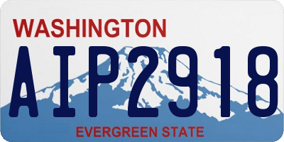WA license plate AIP2918