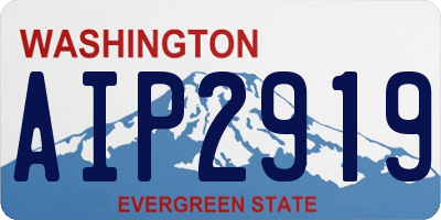 WA license plate AIP2919