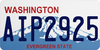 WA license plate AIP2925