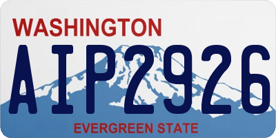 WA license plate AIP2926