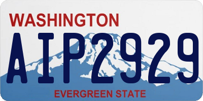 WA license plate AIP2929