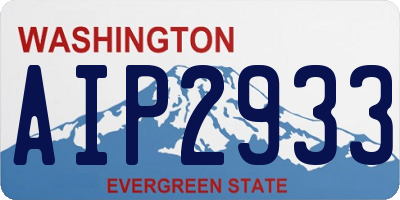 WA license plate AIP2933