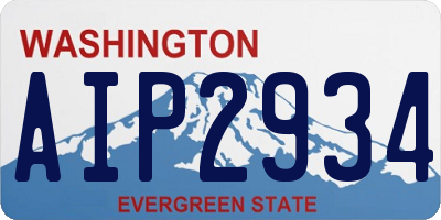 WA license plate AIP2934